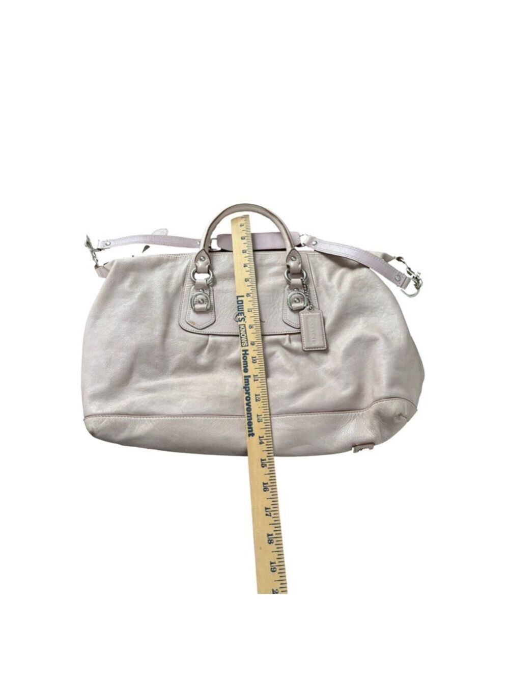 Women's Coach Beige Leather Satchel One Size - Picture 7 of 10